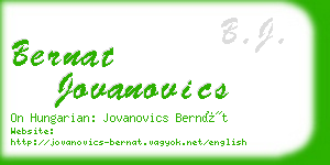 bernat jovanovics business card